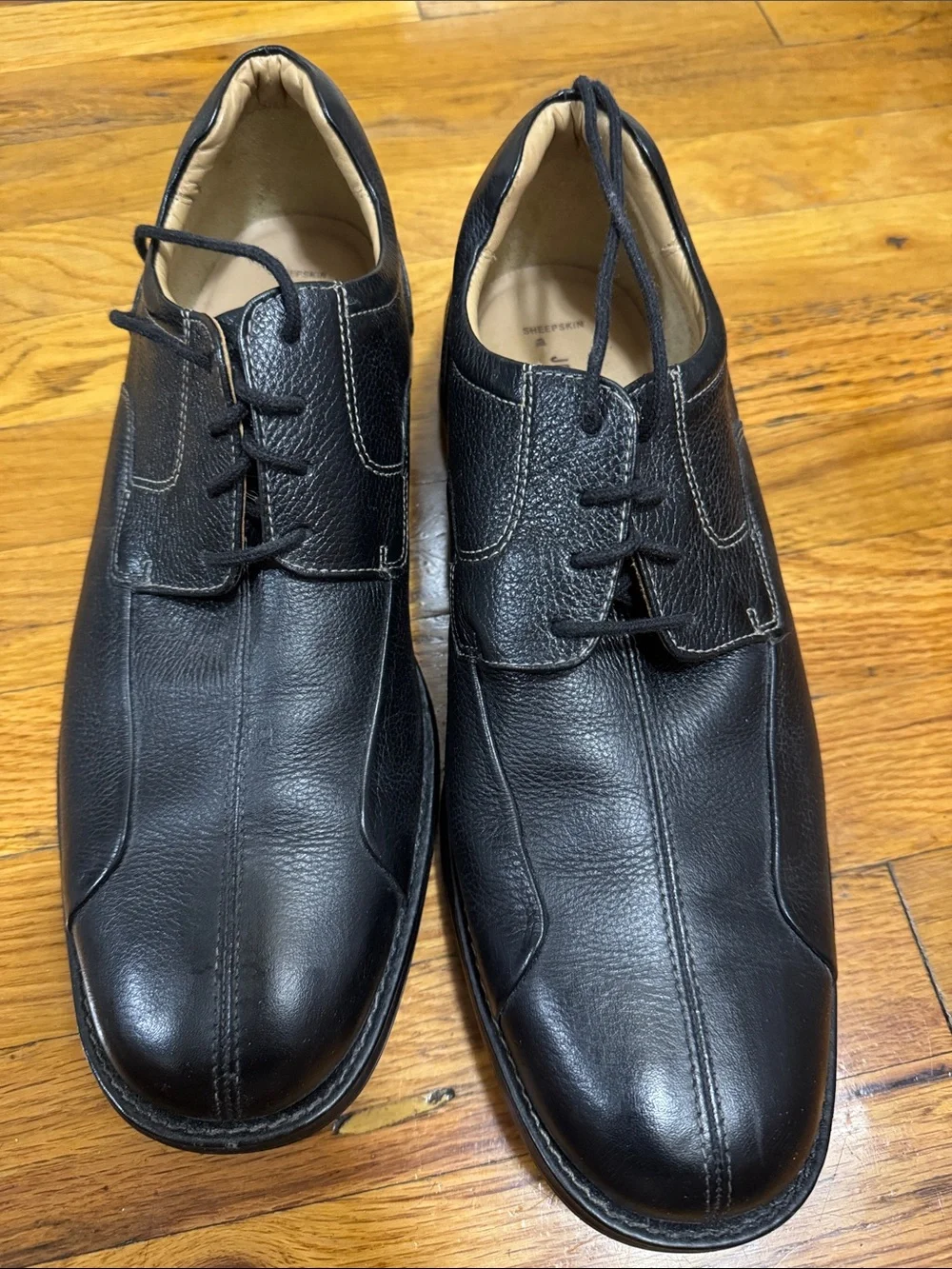 Men's Johnston & Murphy Black Leather Lace-Up Dress Shoes